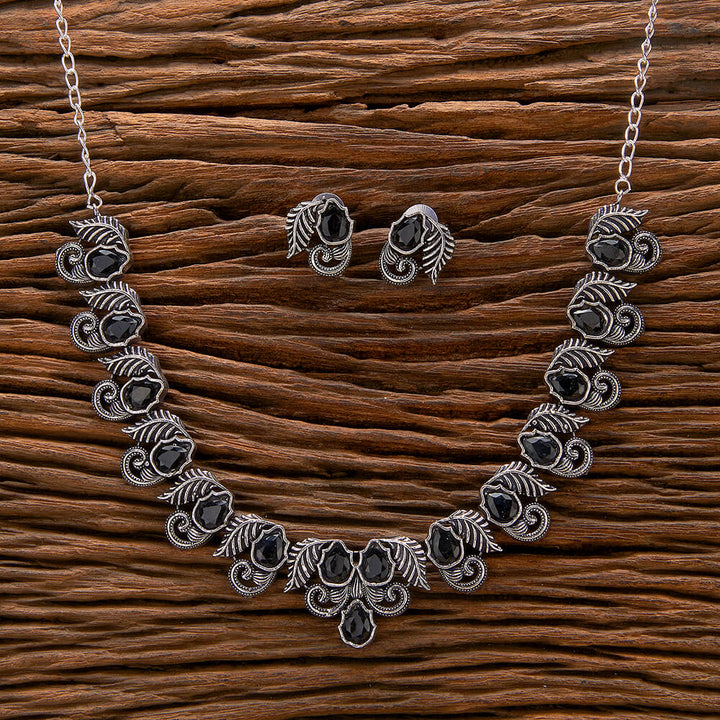 Classic Necklace With Oxidised Plating 806979