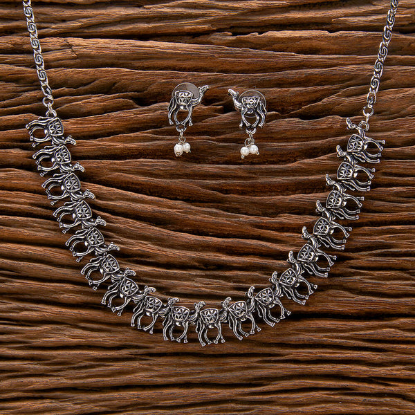 Classic Necklace With Oxidised Plating 806984