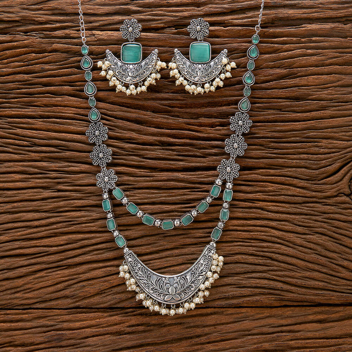 Classic Necklace With Oxidised Plating 806993