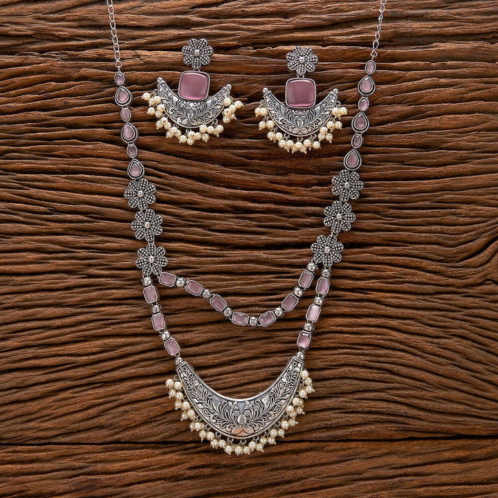 Classic Necklace With Oxidised Plating 806993