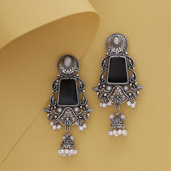 Jhumki With Oxidised Plating 807031