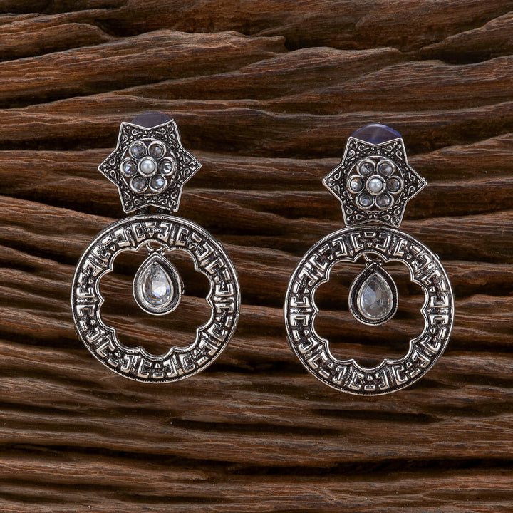 Delicate Earring With Oxidised Plating 807049