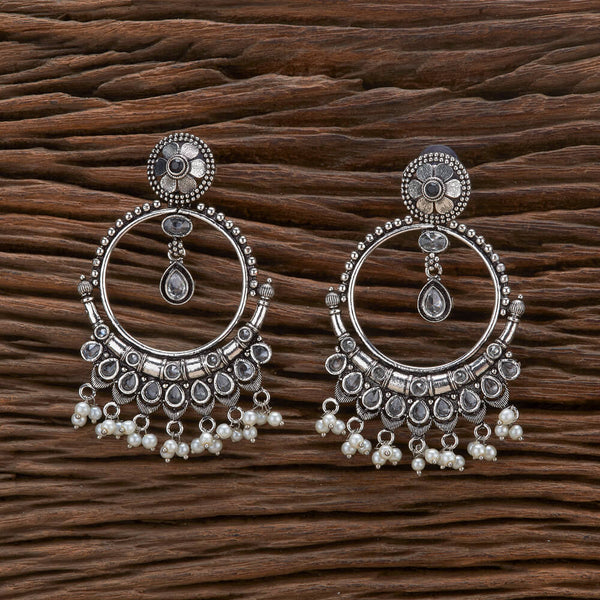 Pearl Earring With Oxidised Plating 807054