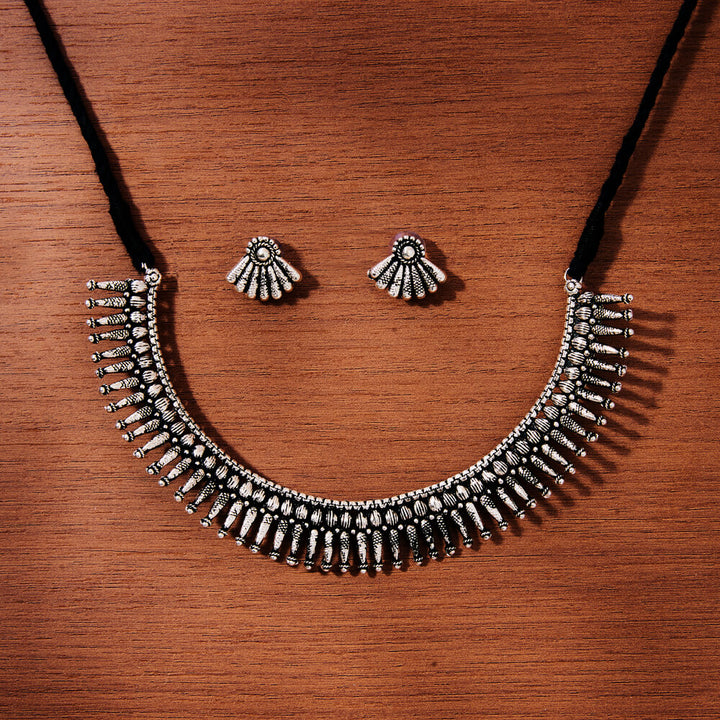 Classic Necklace With Oxidised Plating 807292