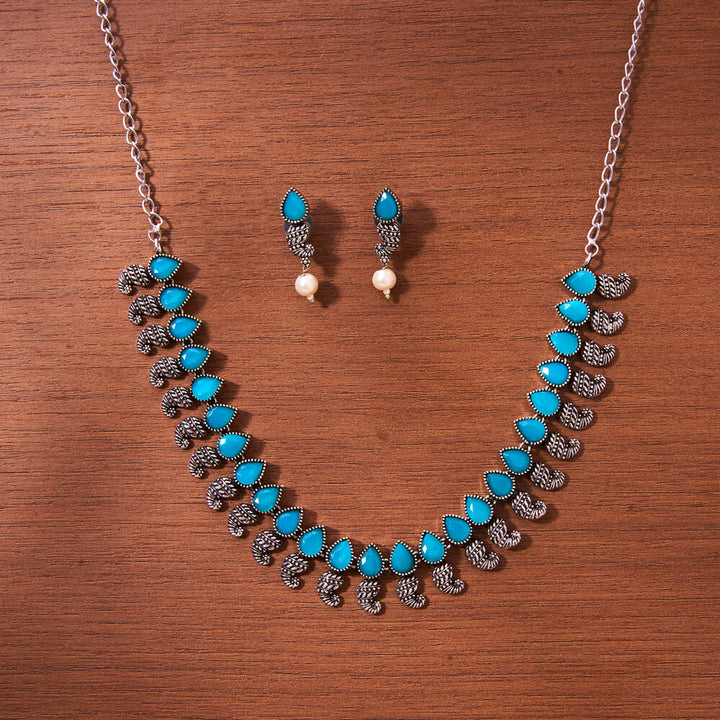 Classic Necklace With Oxidised Plating 807321