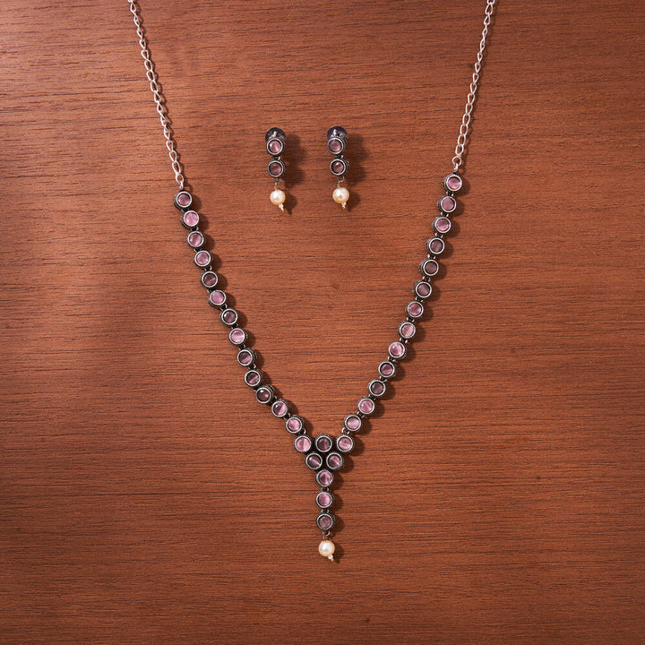 Delicate Necklace With Oxidised Plating 807324