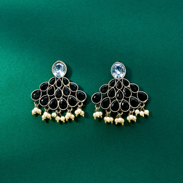 Delicate Earring With Oxidised Plating 807766