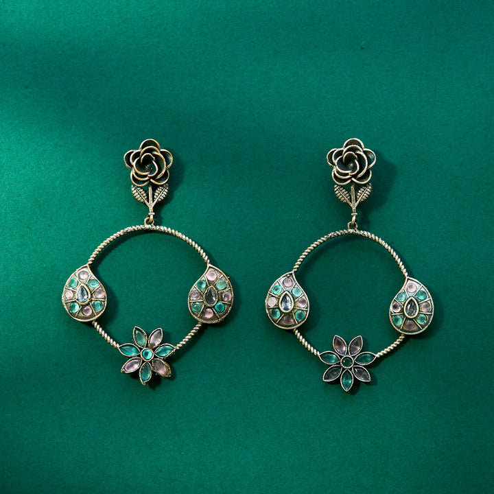 Delicate Earring With Oxidised Plating 807767