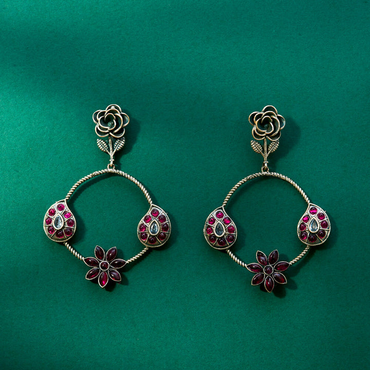 Delicate Earring With Oxidised Plating 807767