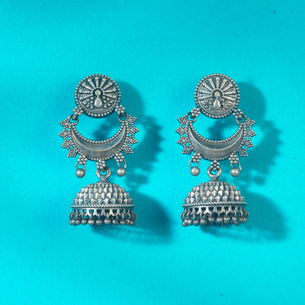 Jhumki With Oxidised Plating 808296