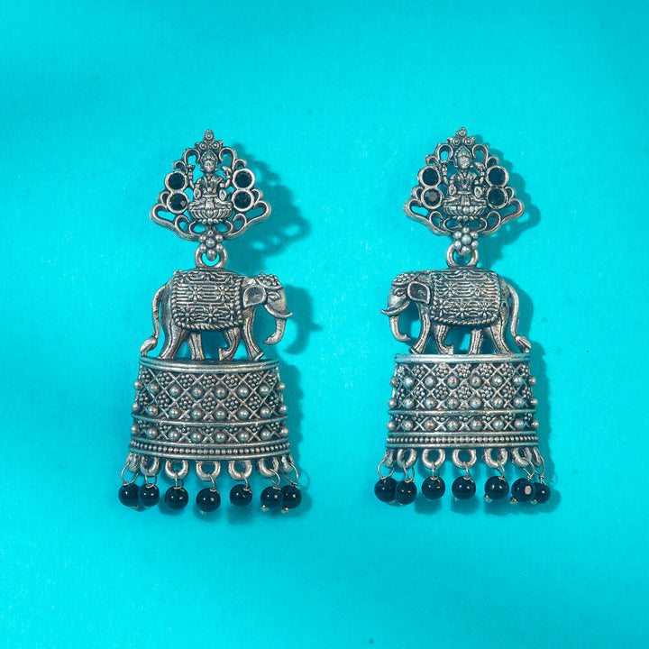 Classic Earring With Oxidised Plating 808308