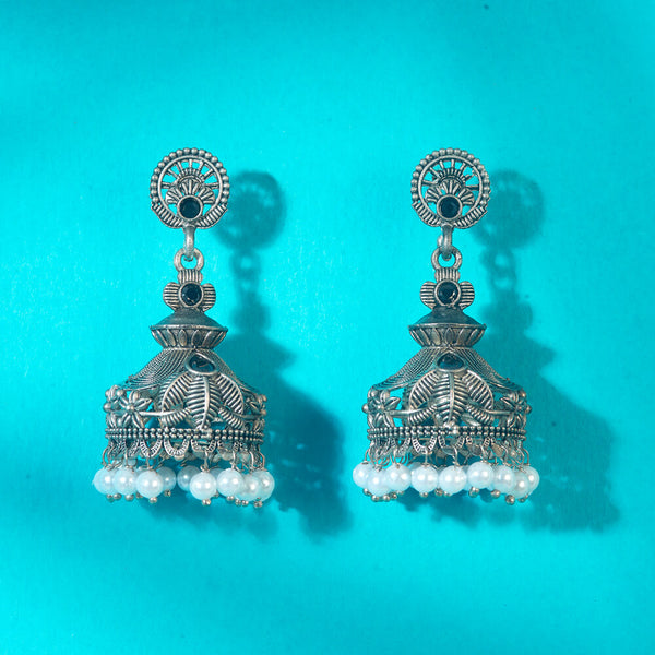 Jhumki With Oxidised Plating 808312