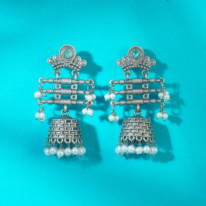 Jhumki With Oxidised Plating 808317