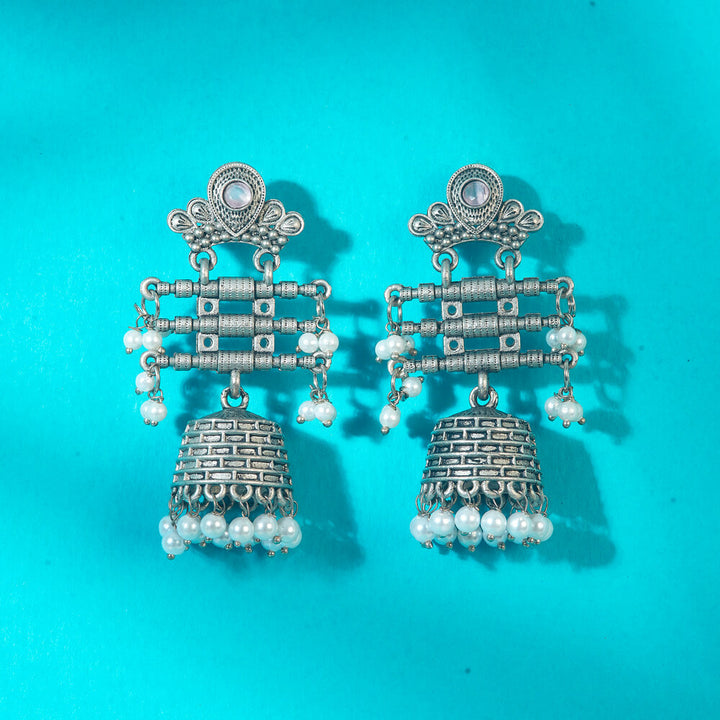 Jhumki With Oxidised Plating 808317