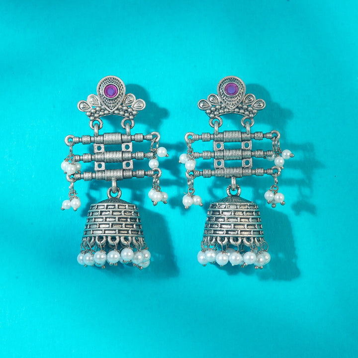 Jhumki With Oxidised Plating 808317