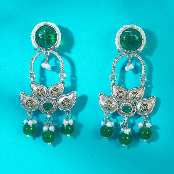 Classic Earring With Oxidised Plating 808319