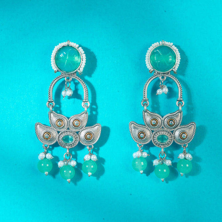 Classic Earring With Oxidised Plating 808319