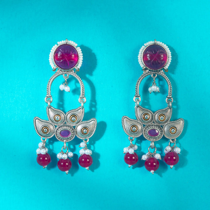 Classic Earring With Oxidised Plating 808319