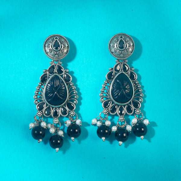 Classic Earring With Oxidised Plating 808320