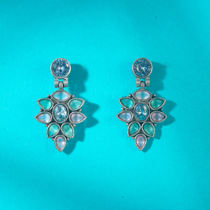 Classic Earring With Oxidised Plating 808332