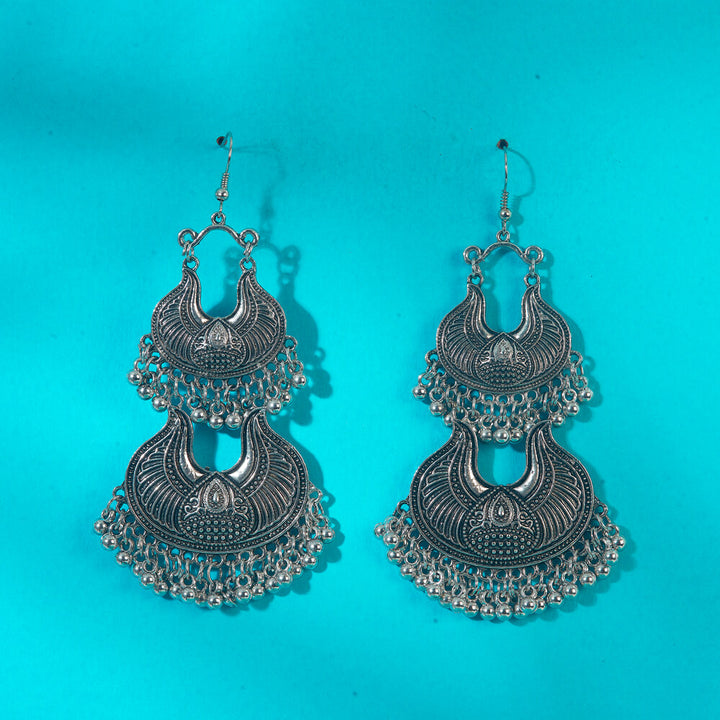 Classic Earring With Oxidised Plating 808343