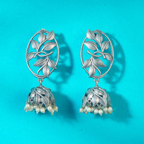 Jhumki With Oxidised Plating 808366