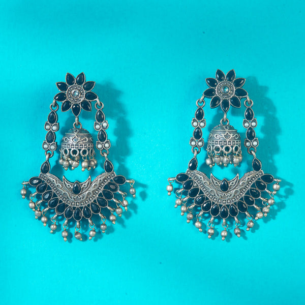 Jhumki With Oxidised Plating 808384