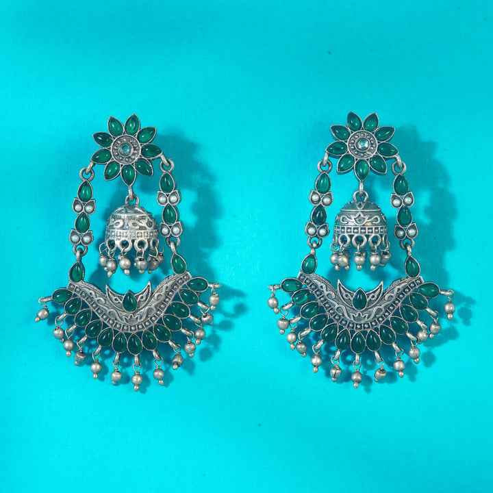 Jhumki With Oxidised Plating 808384