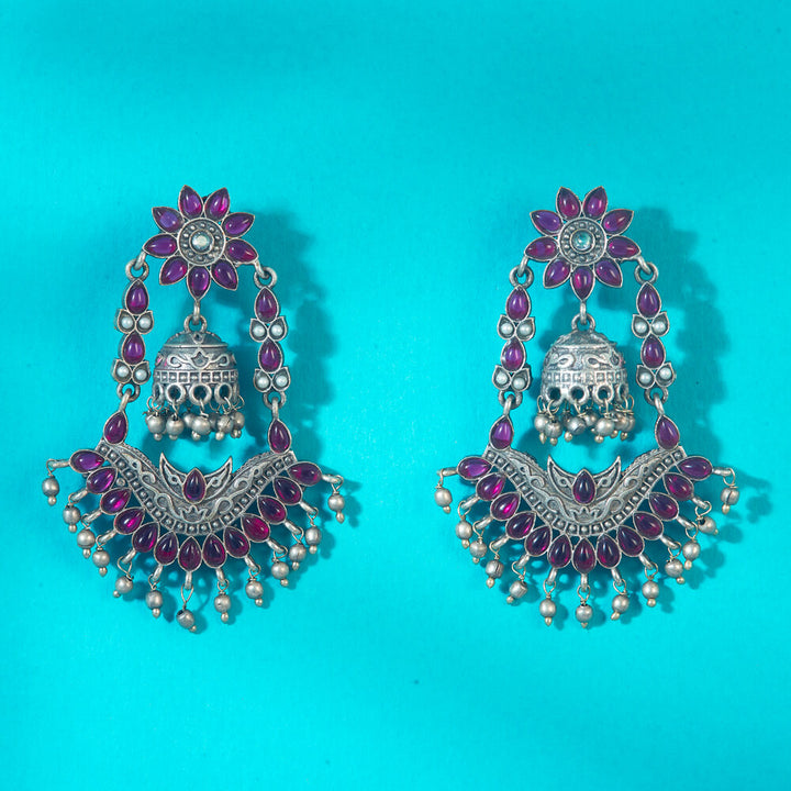 Jhumki With Oxidised Plating 808384