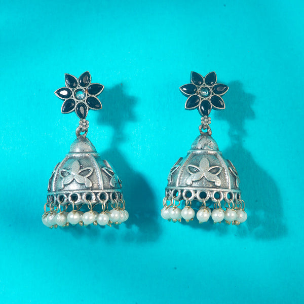 Jhumki With Oxidised Plating 808388