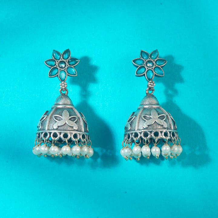 Jhumki With Oxidised Plating 808388