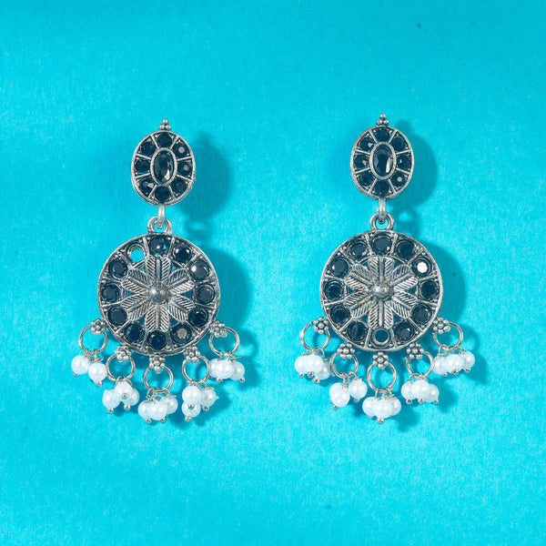 Classic Earring With Oxidised Plating 808400