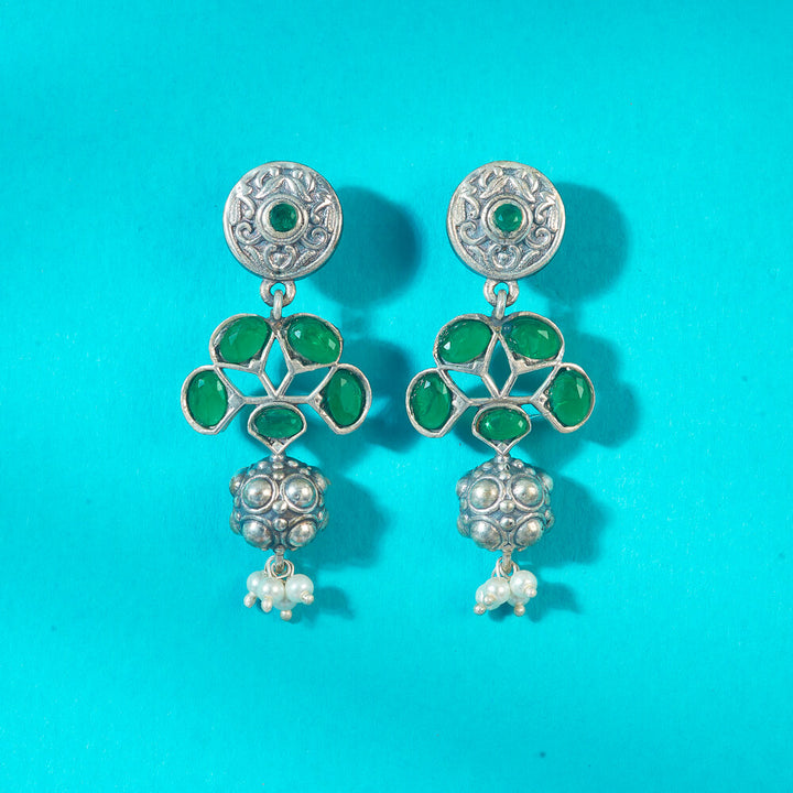 Classic Earring With Oxidised Plating 808407