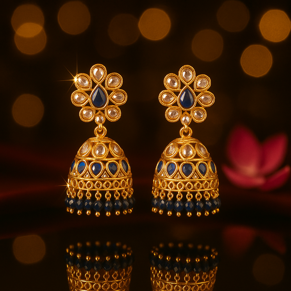223800 Antique Jhumki With Gold Plating