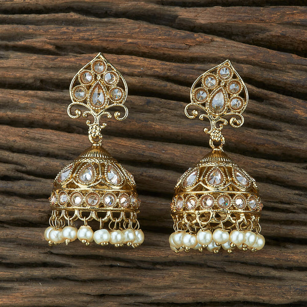 Antique Jhumki With Mehndi Plating 211793