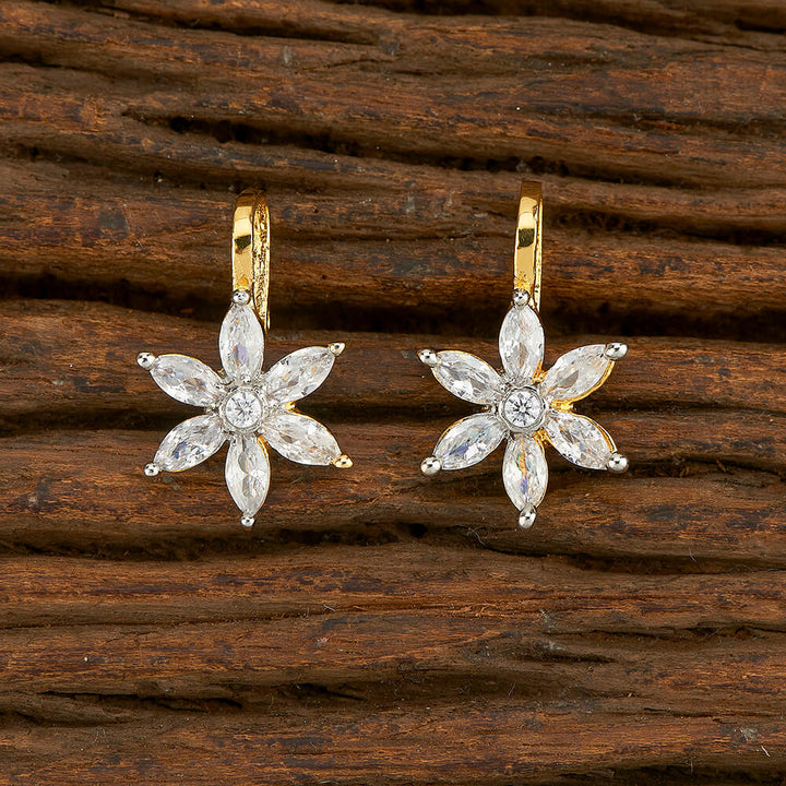 Cz Delicate Nose Ring With 2 Tone Plating 414556