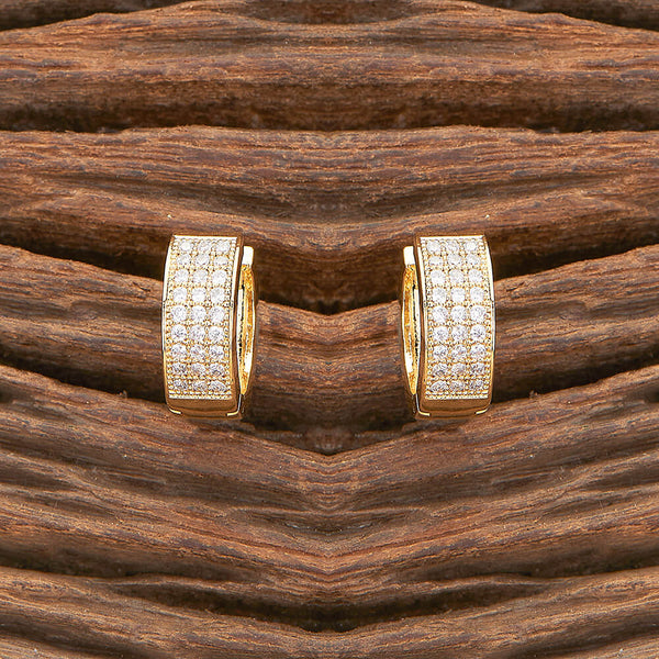 Cubic Zirconia Delicate Bali With Gold Plating 428658